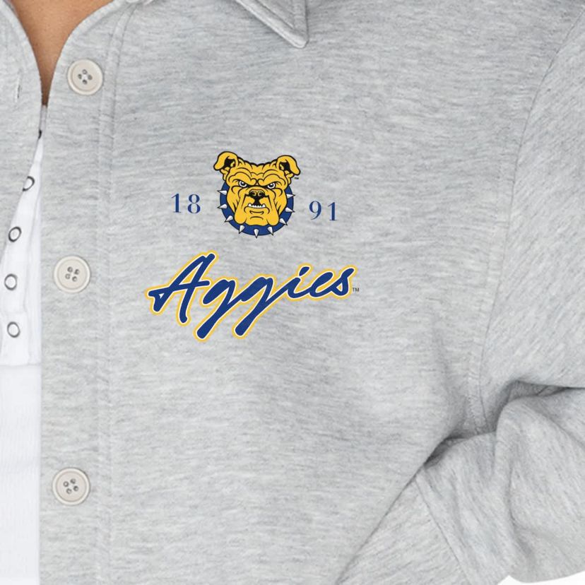 NC A&T Aggies NCAA North Carolina A&T Aggies Foundation Full-Button Long Sleeve Overshirt