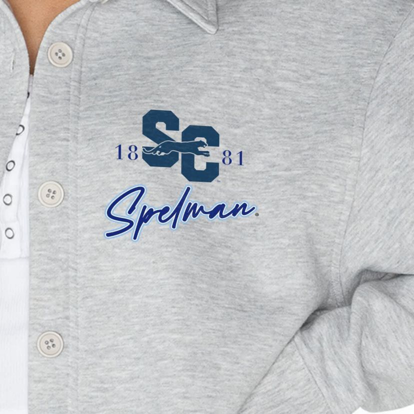 Spelman College Jaguars NCAA Spelman NCAA Jaguars Foundation Full-Button Long Sleeve Overshirt