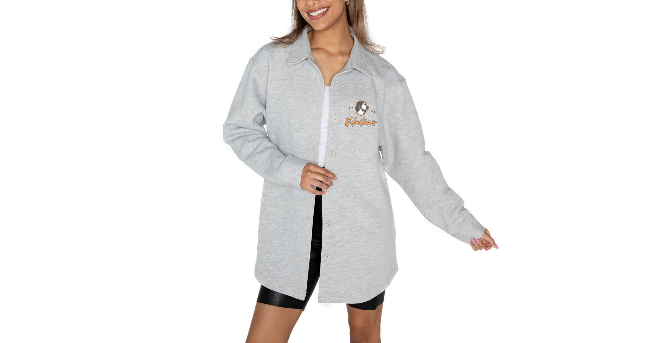 NCAA Tennessee Volunteers Foundation Full-Button Long Sleeve Overshirt