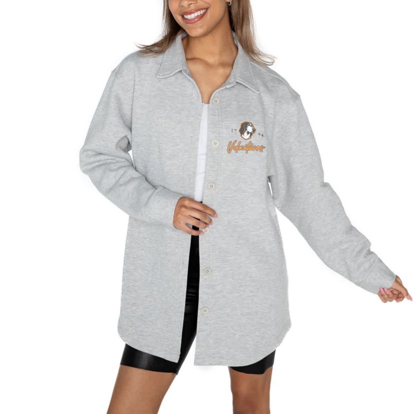 NCAA Tennessee Volunteers Foundation Full-Button Long Sleeve Overshirt