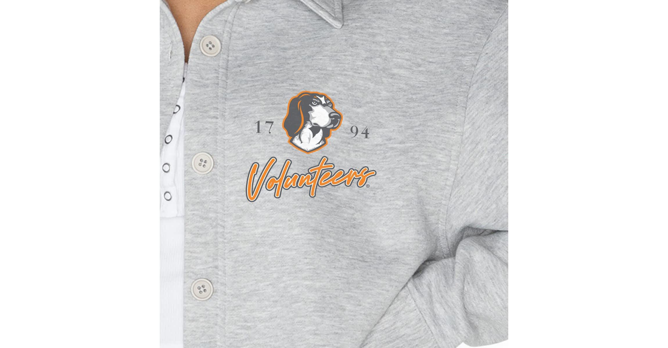 NCAA Tennessee Volunteers Foundation Full-Button Long Sleeve Overshirt