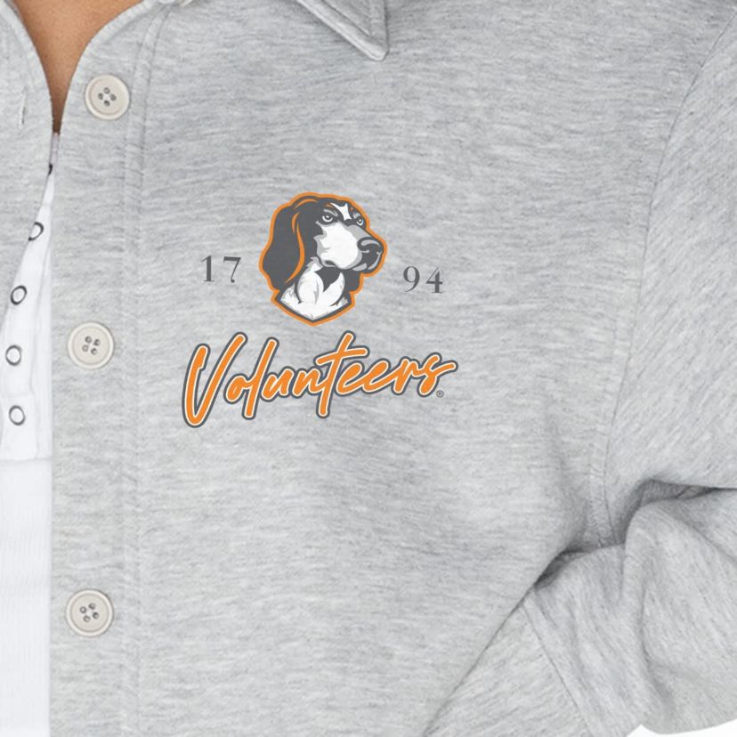 NCAA Tennessee Volunteers Foundation Full-Button Long Sleeve Overshirt