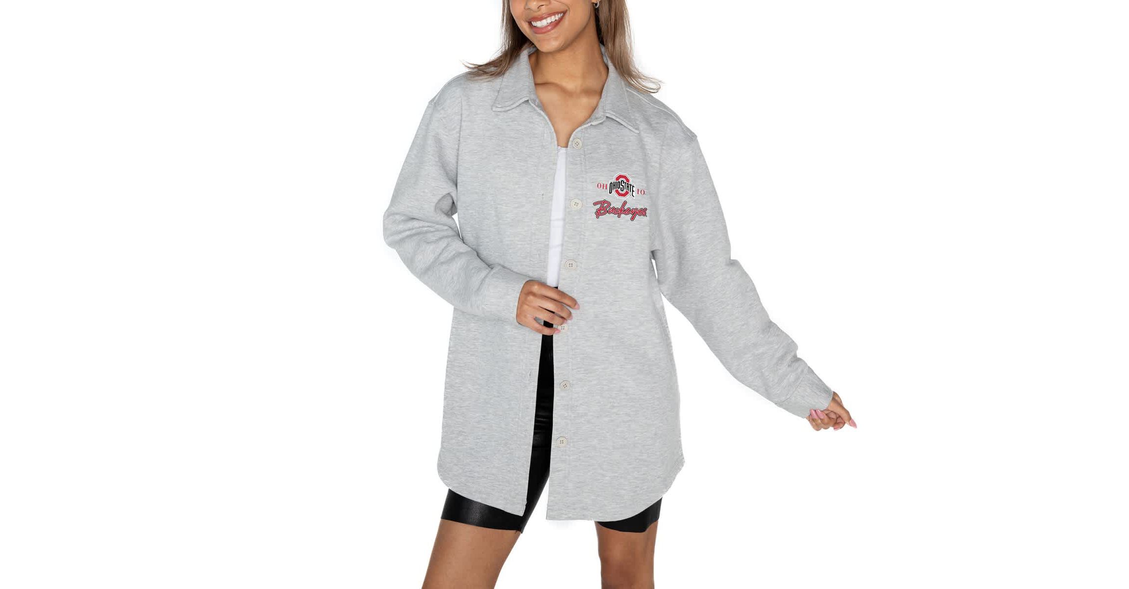 NCAA Ohio State Buckeyes Foundation Full-Button Long Sleeve Overshirt