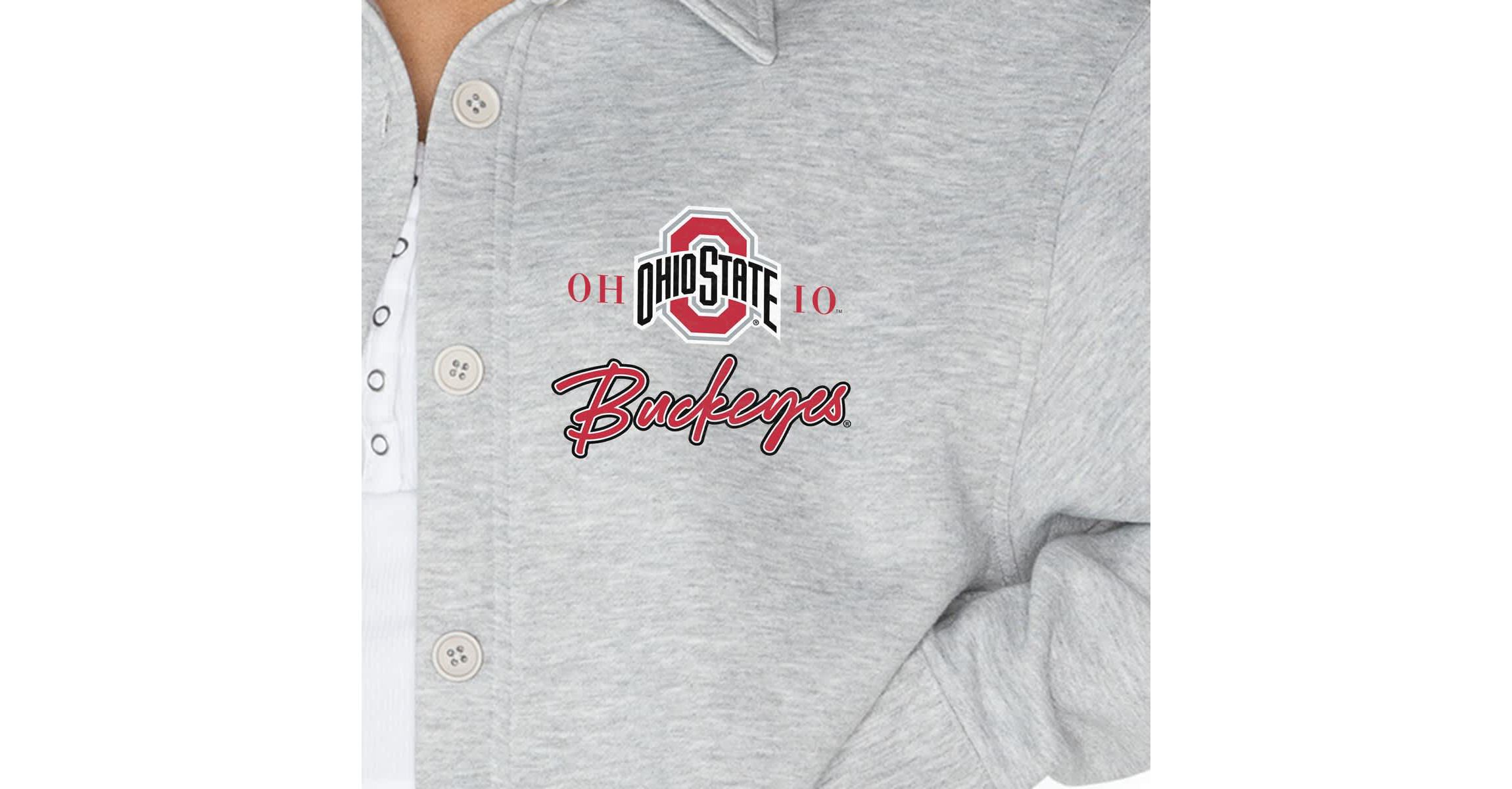 NCAA Ohio State Buckeyes Foundation Full-Button Long Sleeve Overshirt