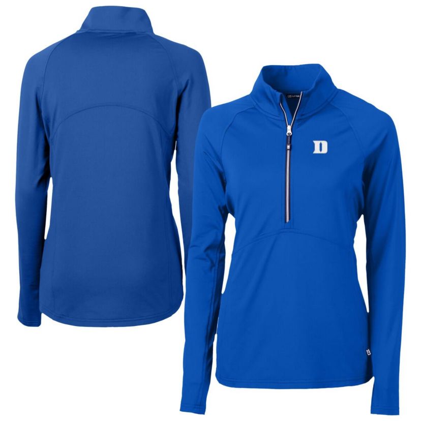 Duke Blue Devils NCAA Duke Devils DryTec Adapt Eco Knit Stretch Recycled Raglan Half-Zip Top