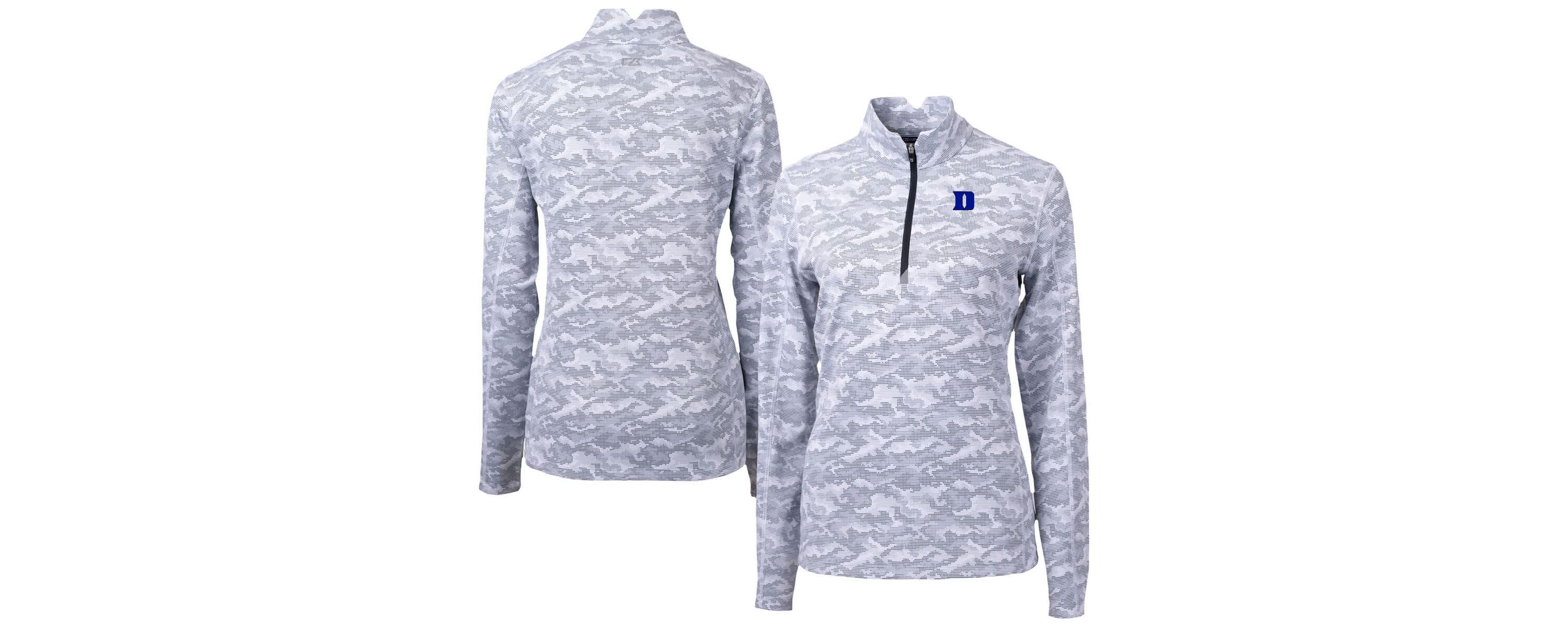 Duke Blue Devils NCAA Duke Devils Traverse Stretch Eco Print Quarter-Zip Pullover Top