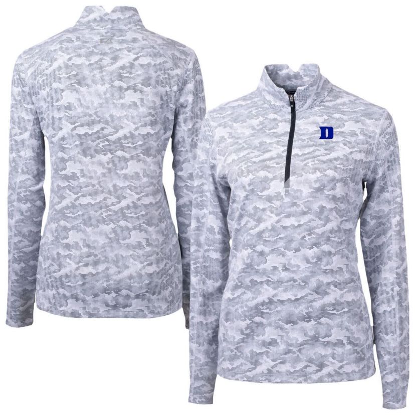 Duke Blue Devils NCAA Duke Devils Traverse Stretch Eco Print Quarter-Zip Pullover Top