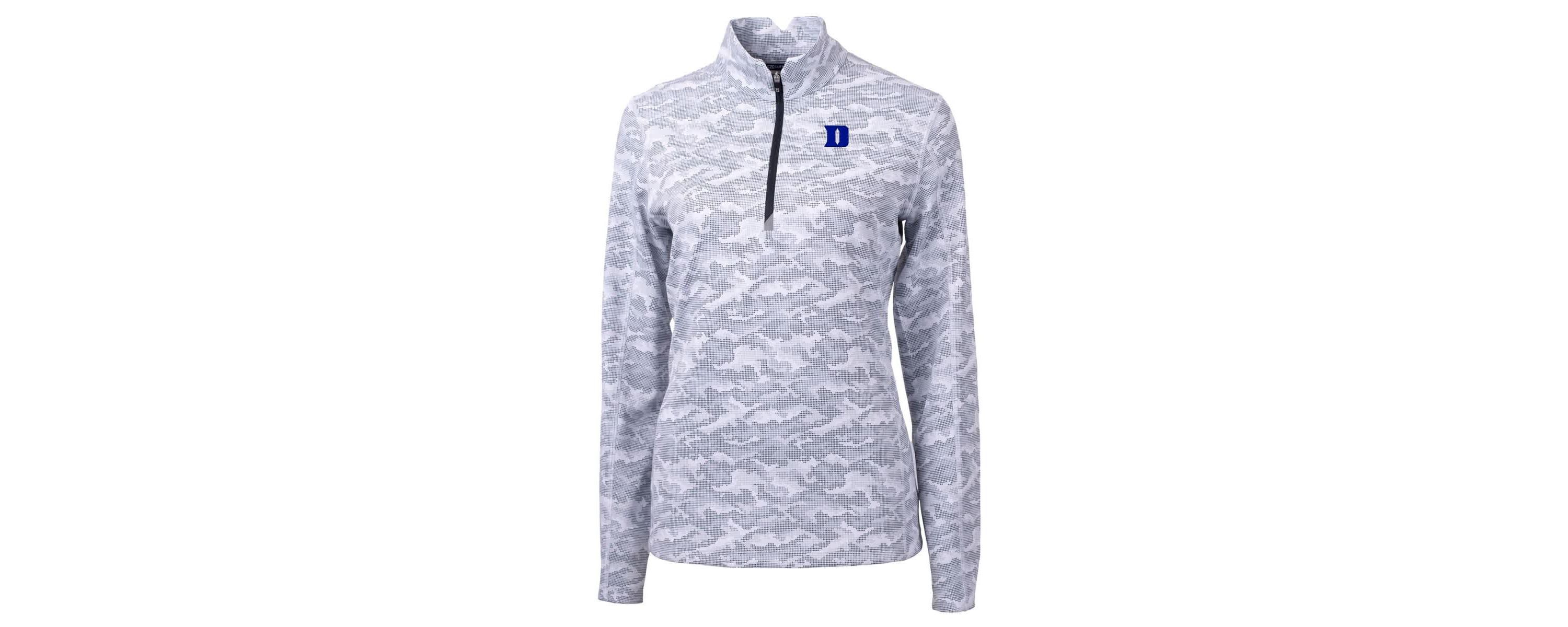 Duke Blue Devils NCAA Duke Devils Traverse Stretch Eco Print Quarter-Zip Pullover Top