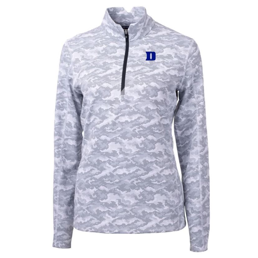 Duke Blue Devils NCAA Duke Devils Traverse Stretch Eco Print Quarter-Zip Pullover Top