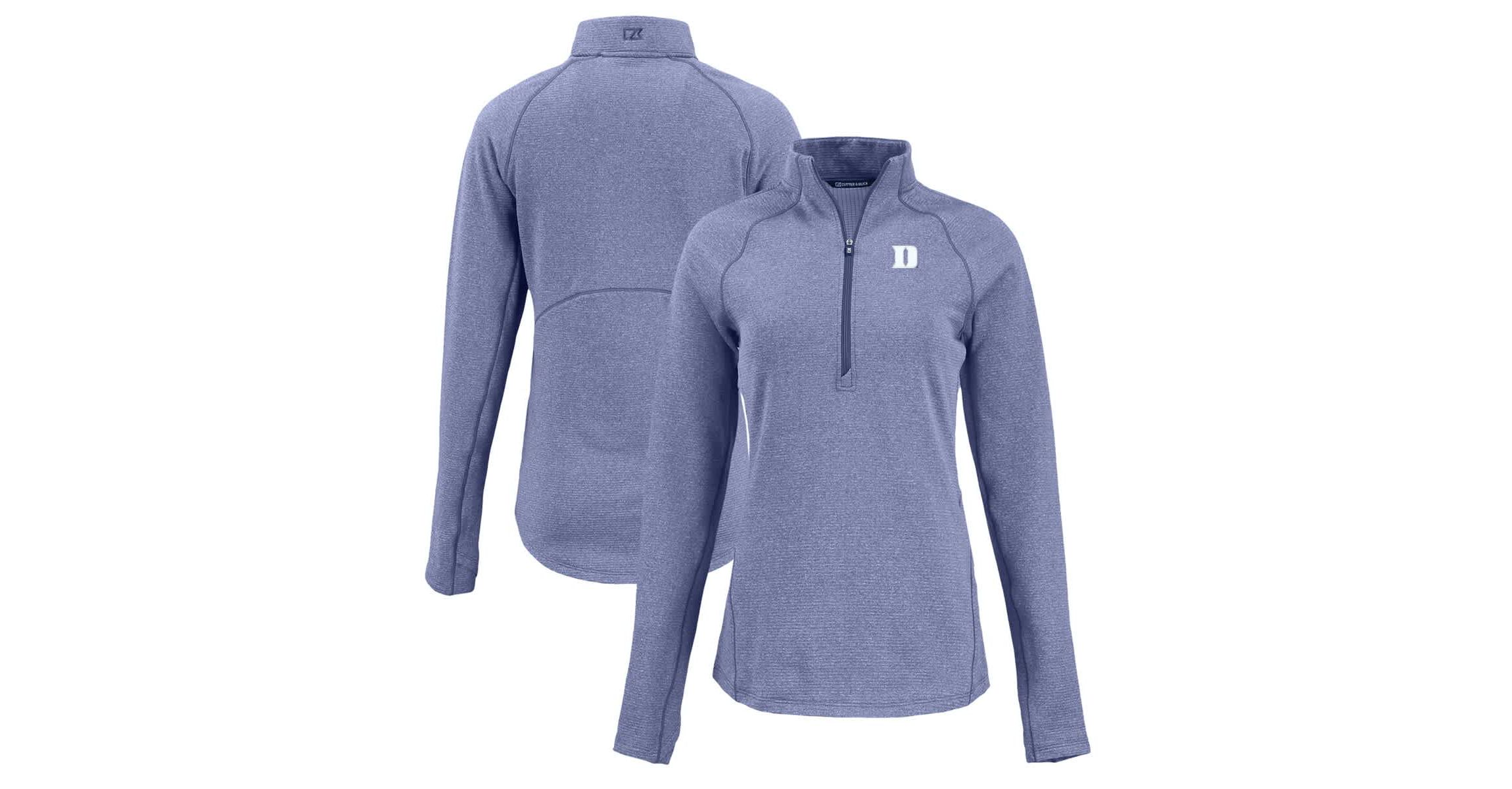 Duke Blue Devils NCAA Duke Devils Peshastin Eco Fleece Recycled Half-Zip Tri-Blend Jacket