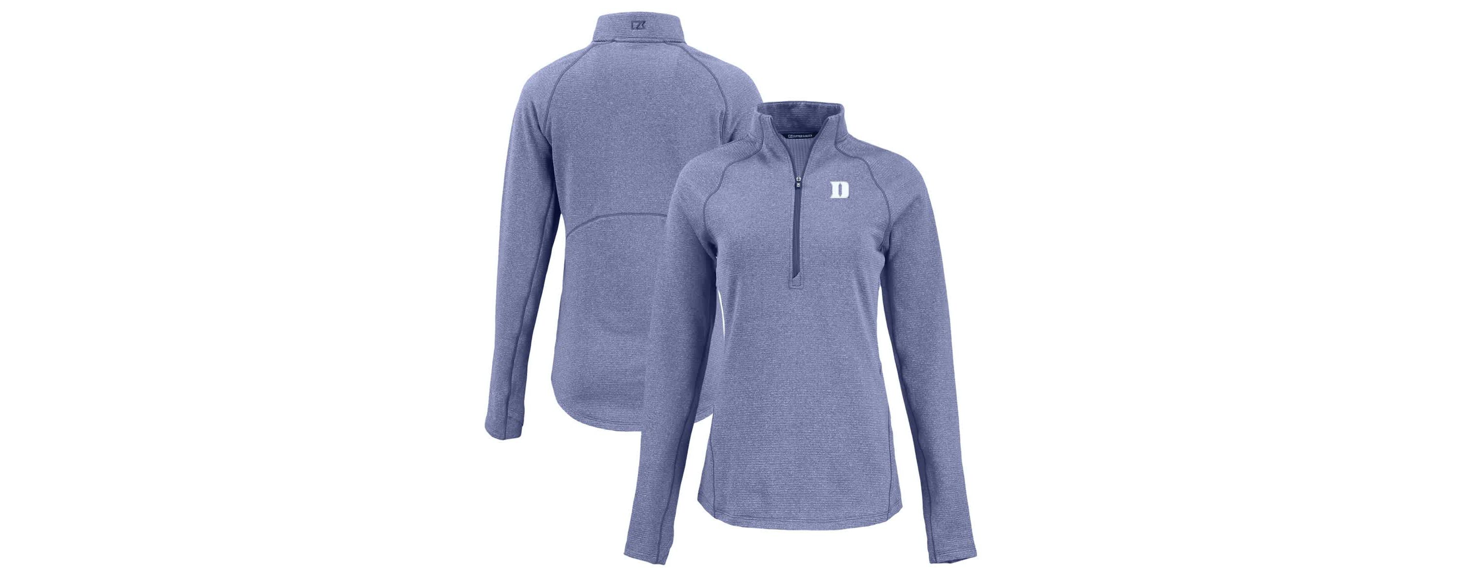 Duke Blue Devils NCAA Duke Devils Peshastin Eco Fleece Recycled Half-Zip Tri-Blend Jacket