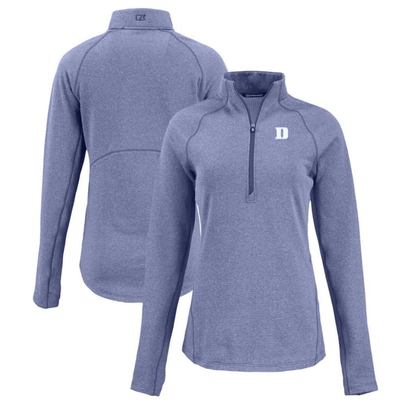 Duke Blue Devils NCAA Duke Devils Peshastin Eco Fleece Recycled Half-Zip Tri-Blend Jacket
