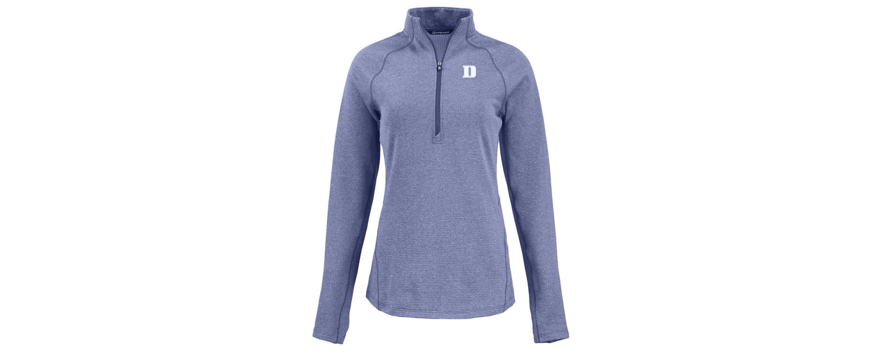 Duke Blue Devils NCAA Duke Devils Peshastin Eco Fleece Recycled Half-Zip Tri-Blend Jacket