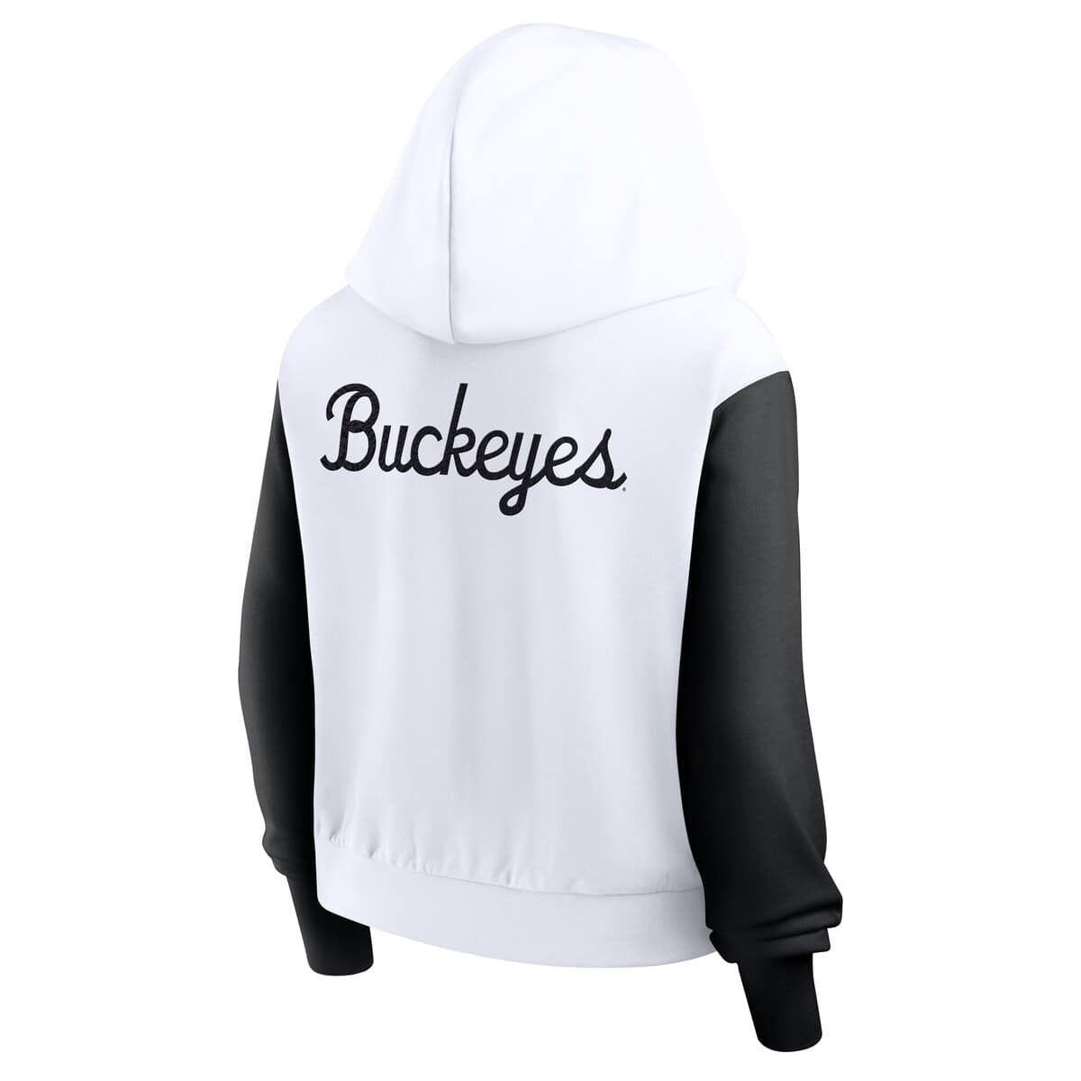 NCAA Nike Ohio State Buckeyes Cropped Color-Block Script Full-Zip Hoodie