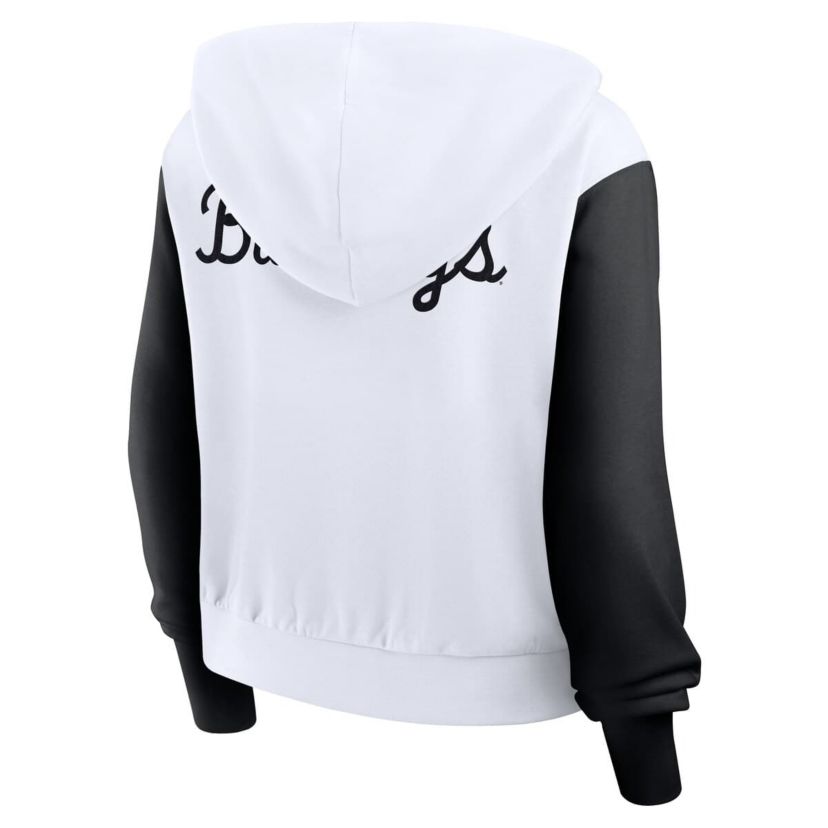 NCAA Nike Georgia Bulldogs Cropped Color-Block Script Full-Zip Hoodie