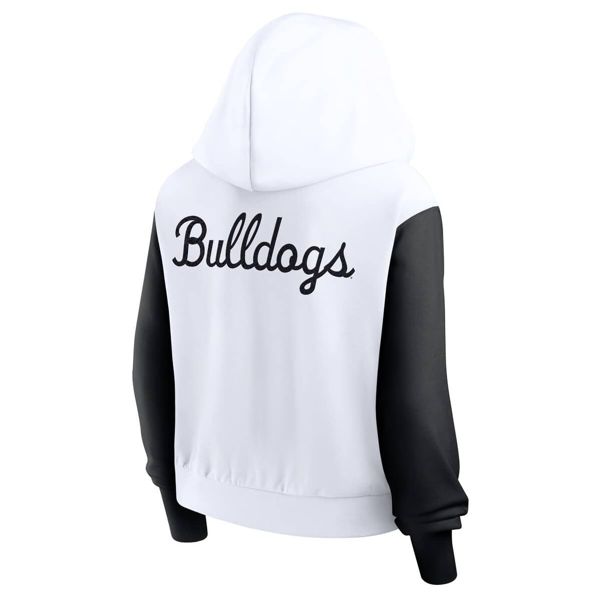 NCAA Nike Georgia Bulldogs Cropped Color-Block Script Full-Zip Hoodie