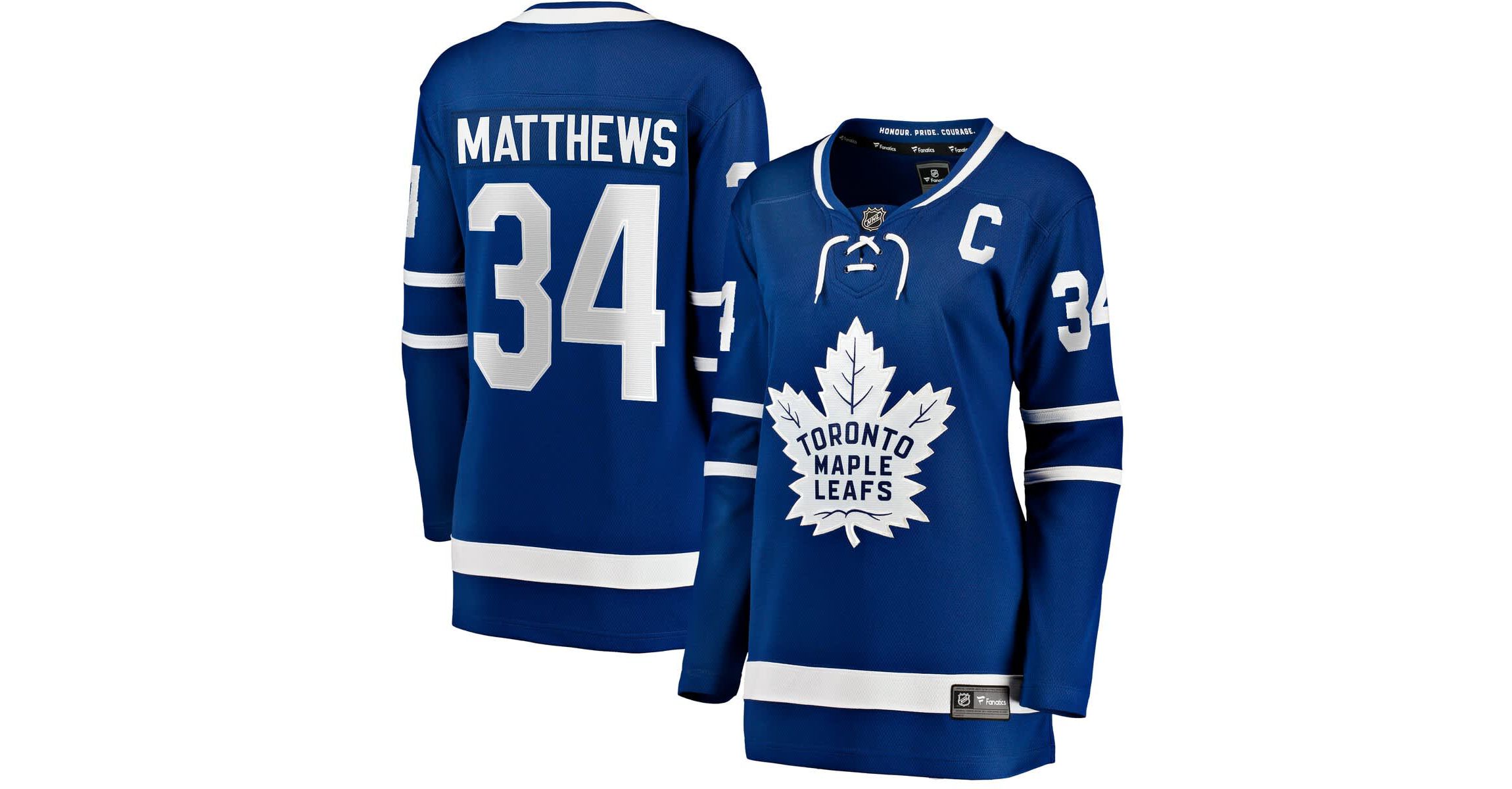 NHL Fanatics Auston Matthews Toronto Maple Leafs Captain Patch Home Breakaway Player Jersey