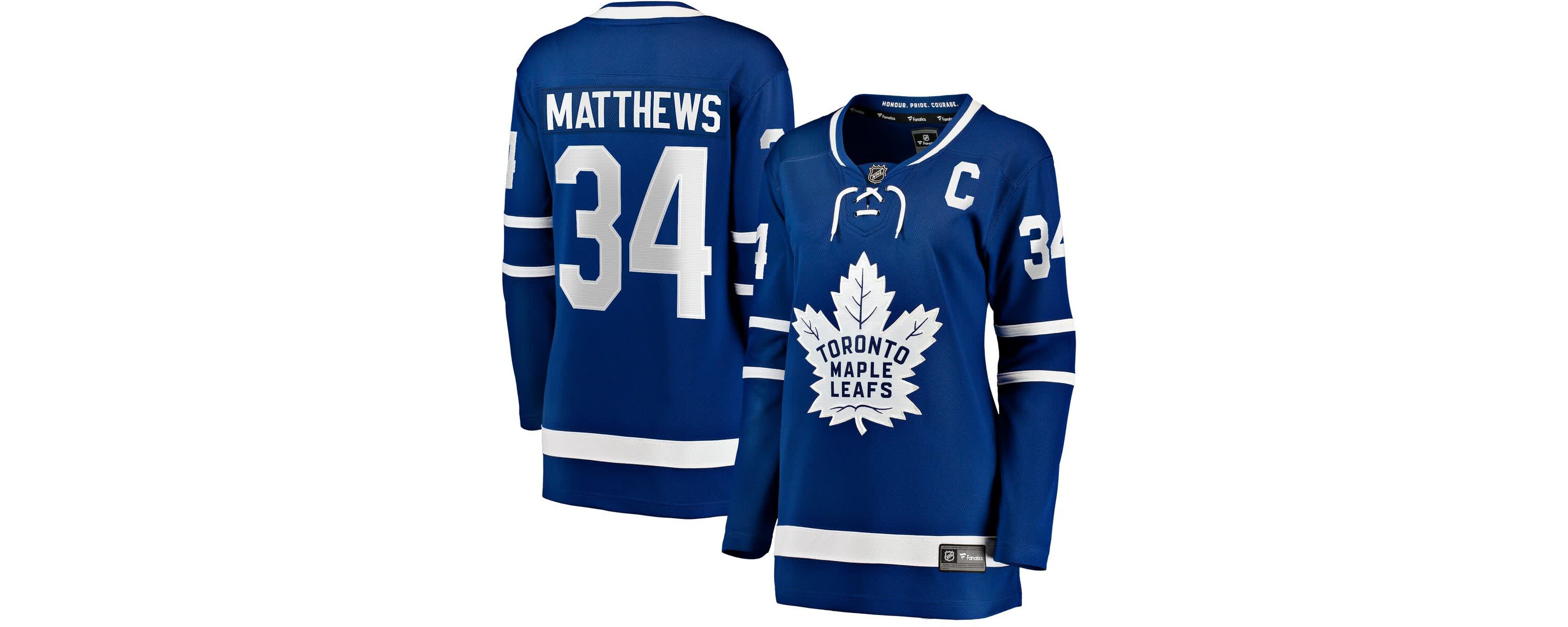 NHL Fanatics Auston Matthews Toronto Maple Leafs Captain Patch Home Breakaway Player Jersey