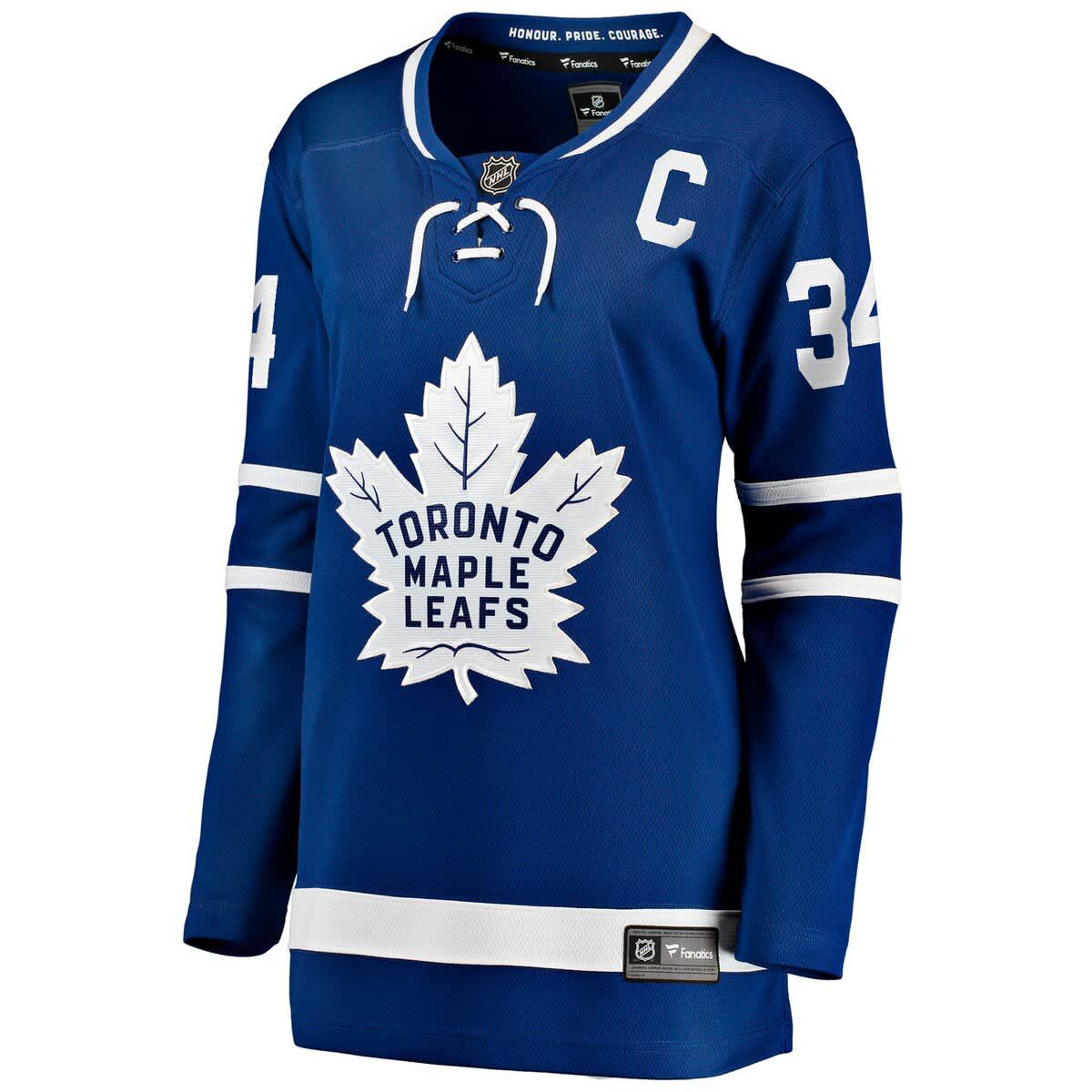 NHL Fanatics Auston Matthews Toronto Maple Leafs Captain Patch Home Breakaway Player Jersey