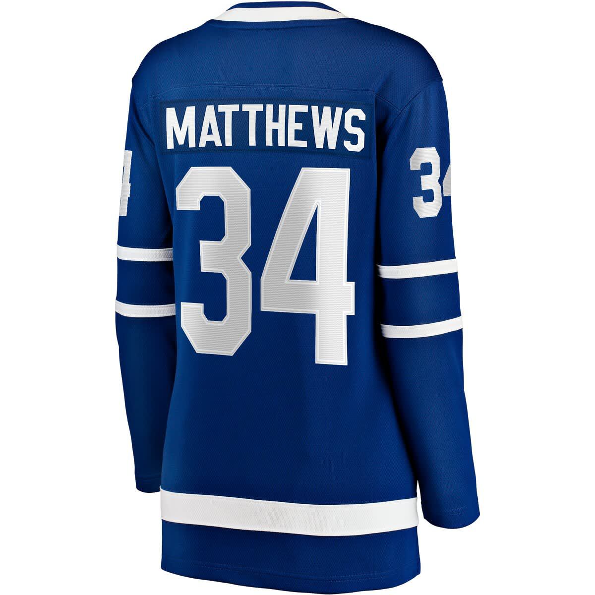 NHL Fanatics Auston Matthews Toronto Maple Leafs Captain Patch Home Breakaway Player Jersey