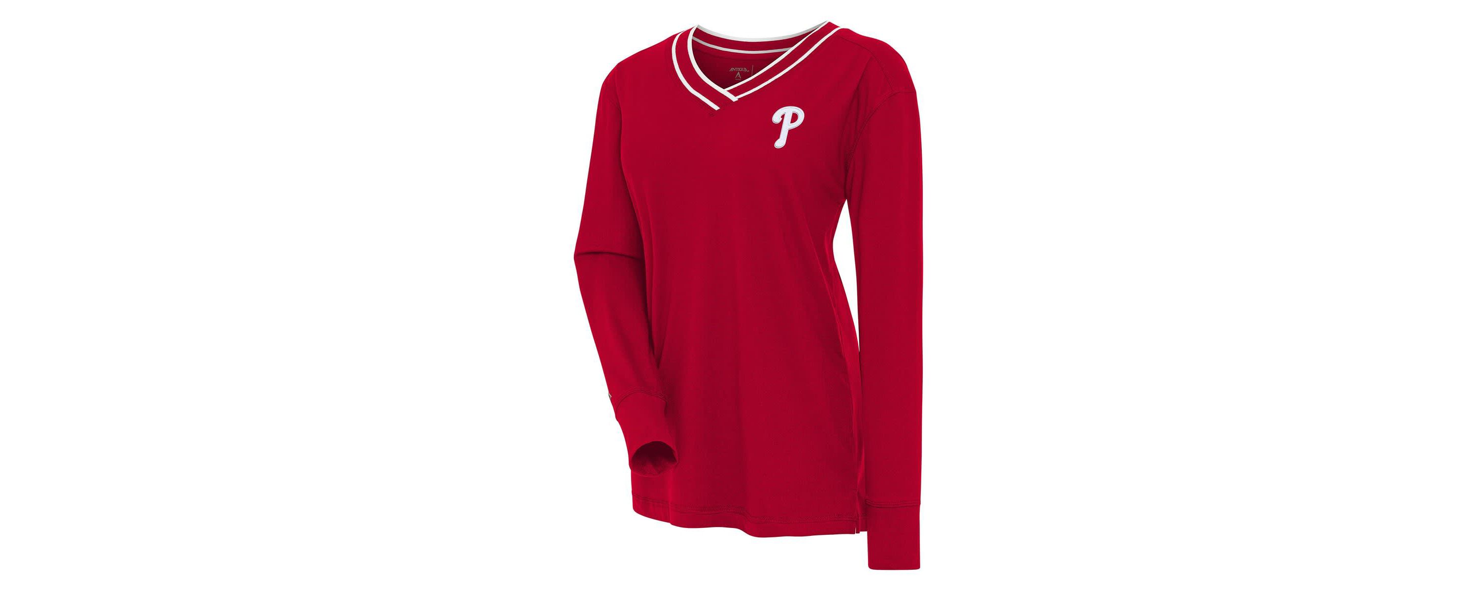 MLB Philadelphia Phillies Symbolic Long Sleeve V-Neck Top