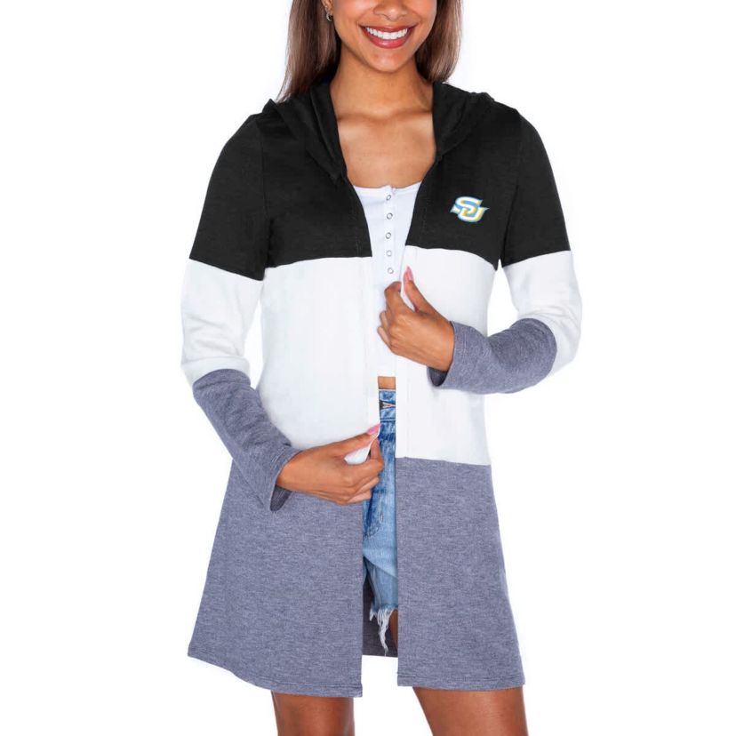 NCAA Southern University Jaguars Colorblock Hooded Cardigan