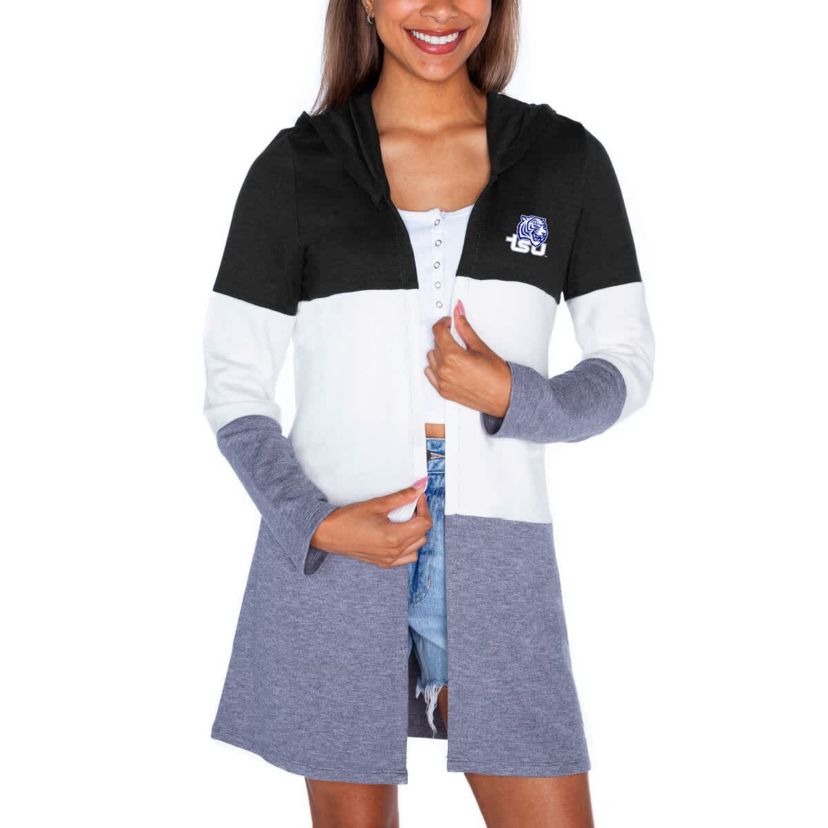 NCAA Tennessee State Tigers Colorblock Hooded Cardigan
