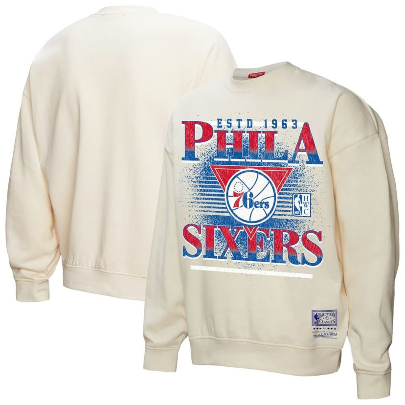 NBA Philadelphia 76ers Oversprayed Pullover Sweatshirt