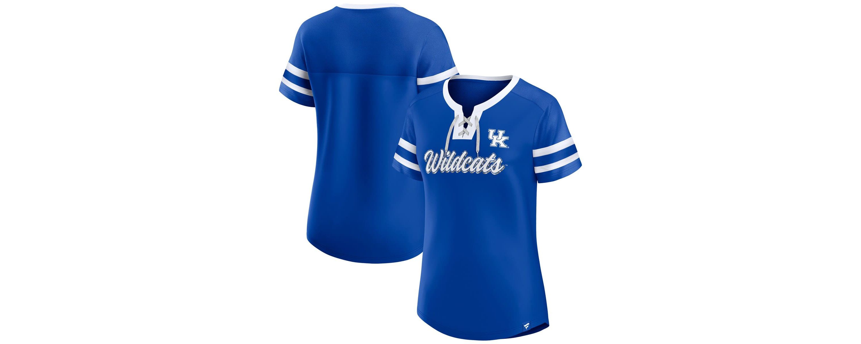 NCAA Fanatics Kentucky Wildcats Iconic Athena Lace-Up T-Shirt