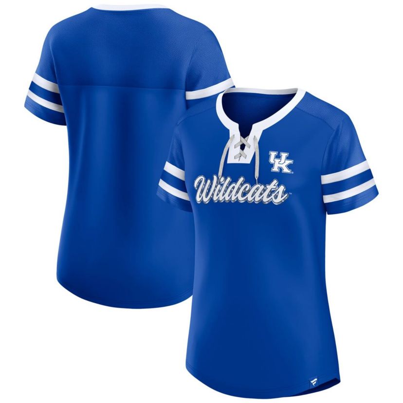 NCAA Fanatics Kentucky Wildcats Iconic Athena Lace-Up T-Shirt