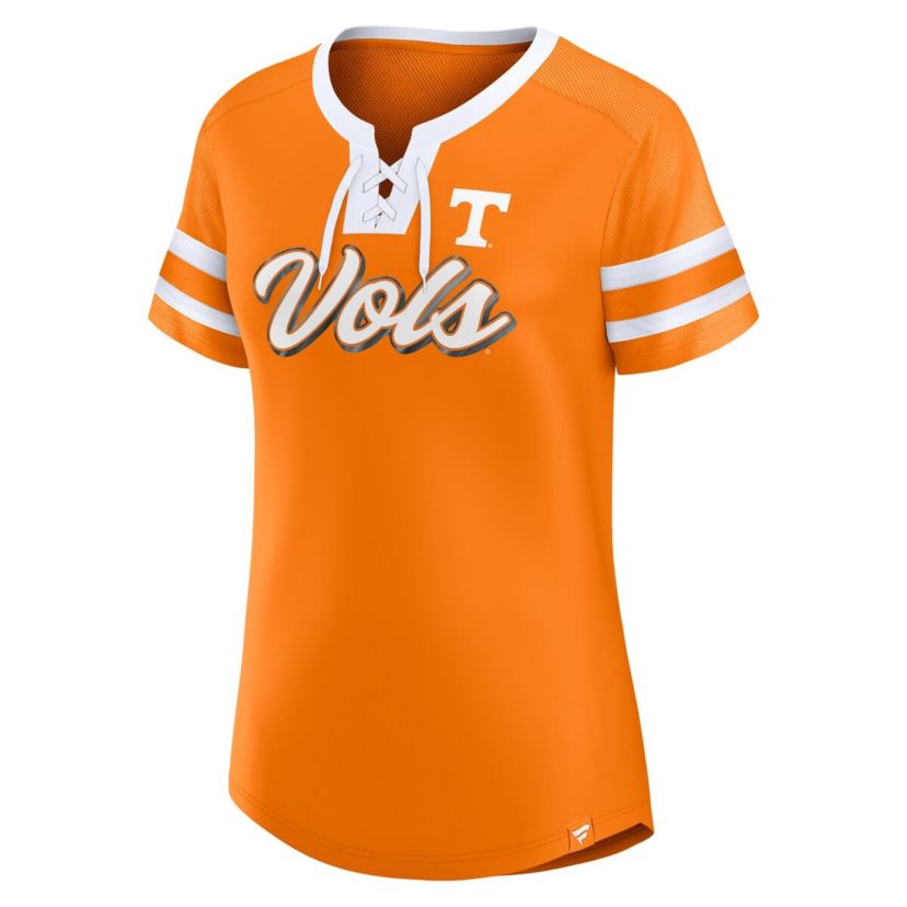 NCAA Fanatics Tennessee Tennessee Volunteers Iconic Athena Lace-Up T-Shirt