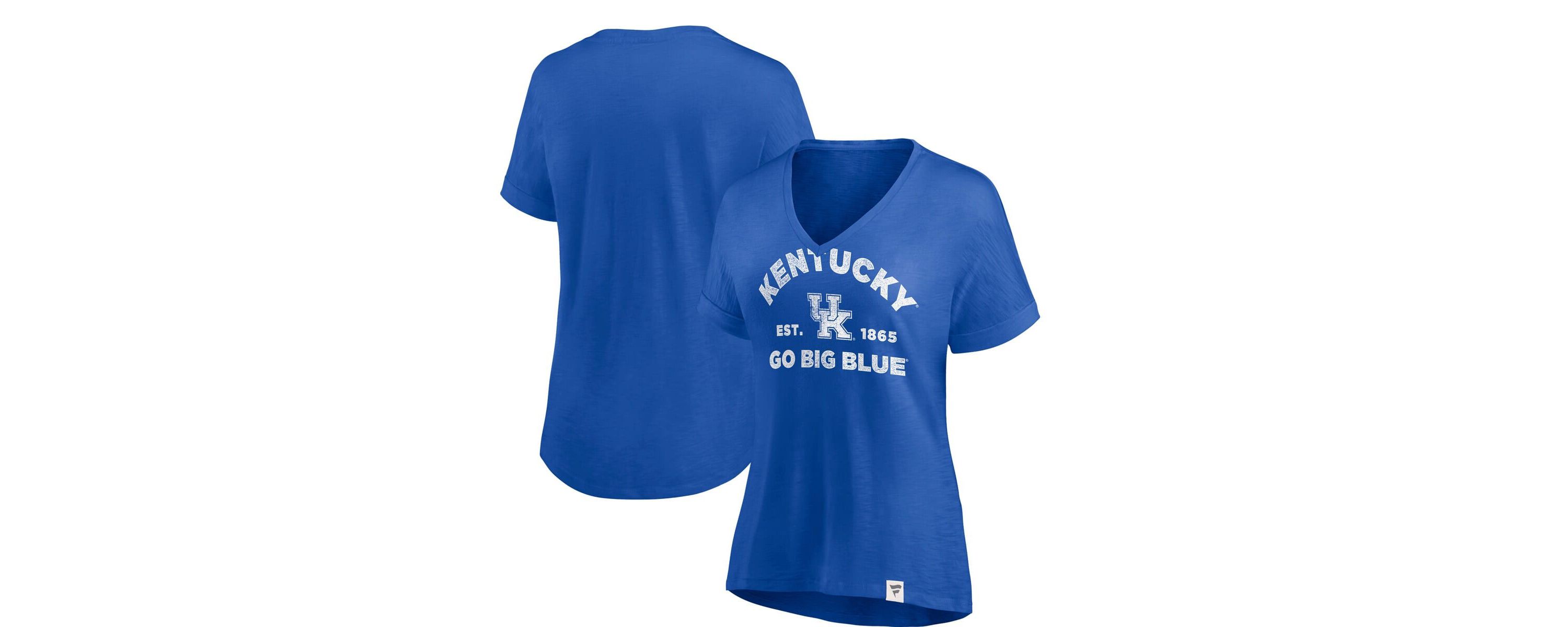 NCAA Fanatics Kentucky Wildcats True Classics Slub Flowy V-Neck T-Shirt