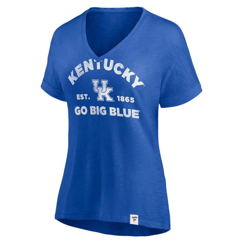NCAA Fanatics Kentucky Wildcats True Classics Slub Flowy V-Neck T-Shirt