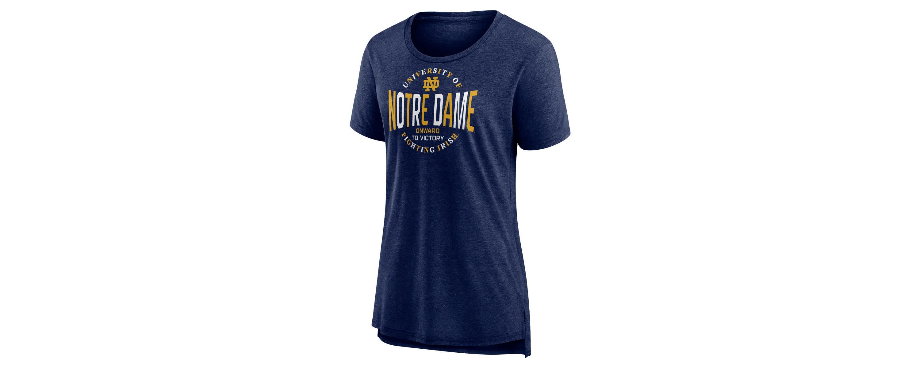NCAA Fanatics Notre Dame Fighting Irish True Classics Break It Down Tri-Blend T-Shirt
