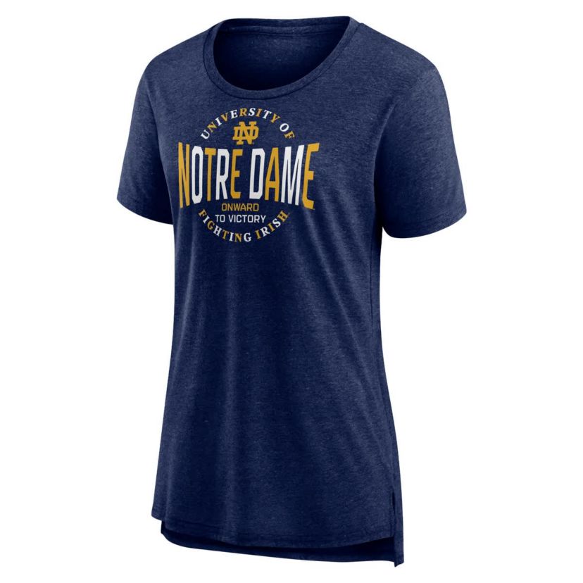NCAA Fanatics Notre Dame Fighting Irish True Classics Break It Down Tri-Blend T-Shirt