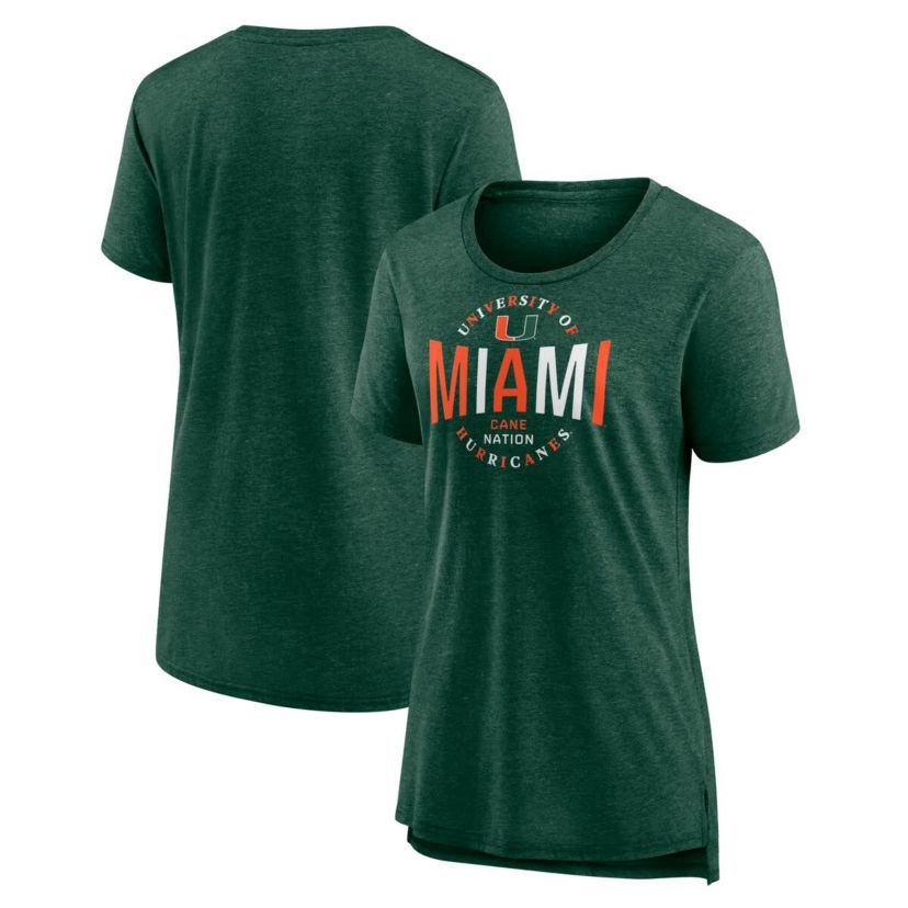 Miami (FL) Hurricanes NCAA Fanatics Miami Hurricanes True Classics Break It Down Tri-Blend T-Shirt