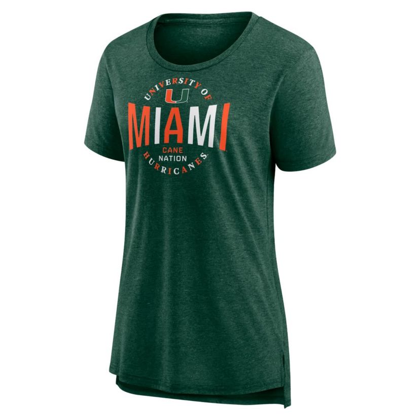 Miami (FL) Hurricanes NCAA Fanatics Miami Hurricanes True Classics Break It Down Tri-Blend T-Shirt
