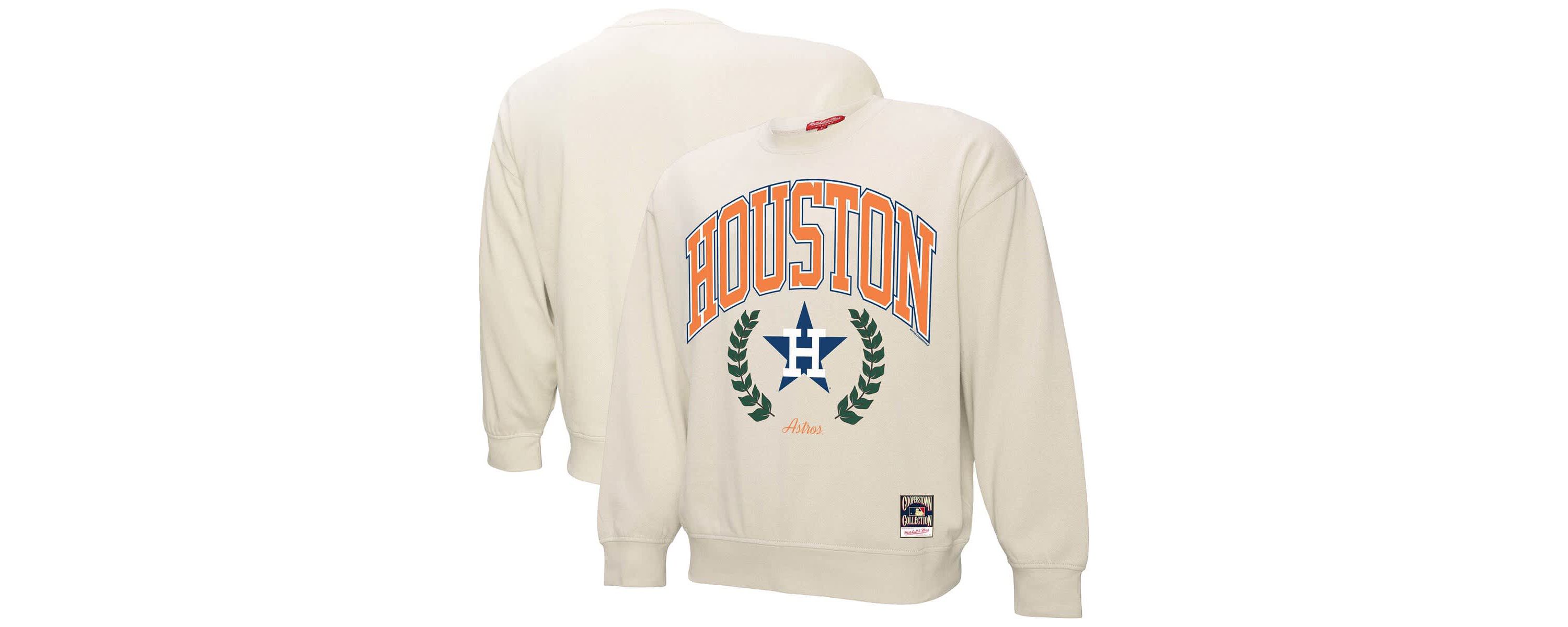 MLB Houston Astros Cooperstown Collection Laurel Crew Pullover Sweatshirt