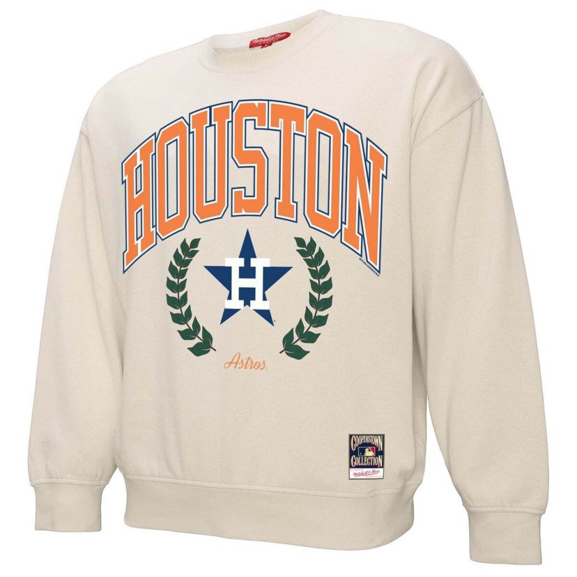 MLB Houston Astros Cooperstown Collection Laurel Crew Pullover Sweatshirt