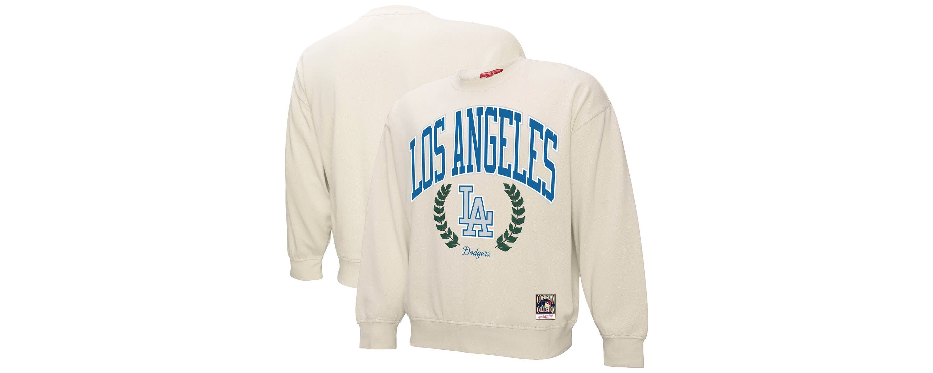 MLB Los Angeles Dodgers Cooperstown Collection Laurel Crew Pullover Sweatshirt