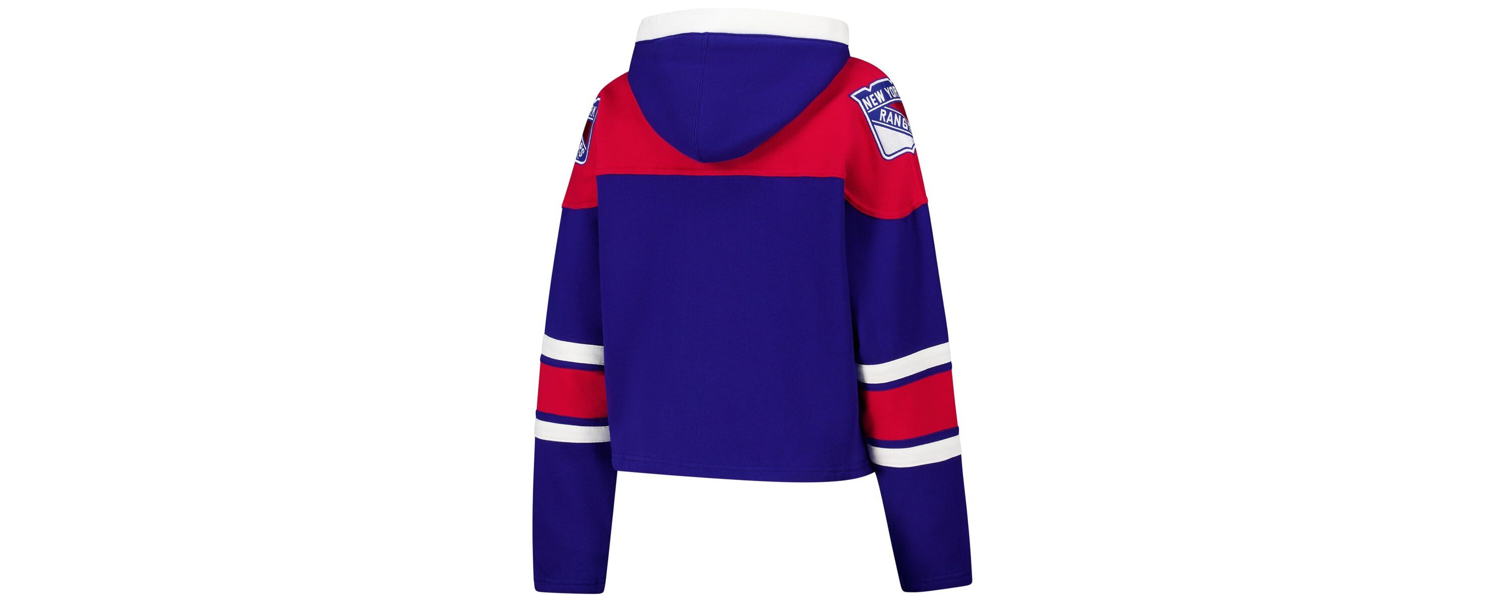 NHL New York Rangers Cropped Superior Lacer Pullover Hoodie
