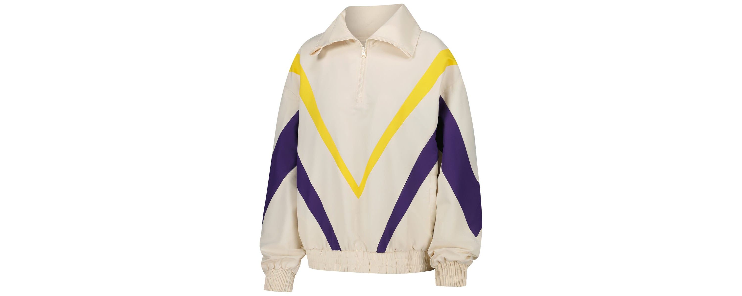 NBA Los Angeles Lakers Retro Chevron Ripstop Quarter-Zip Windbreaker Jacket