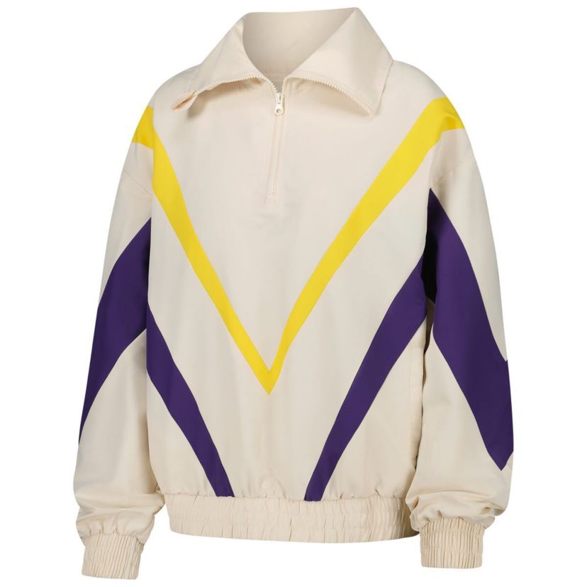 NBA Los Angeles Lakers Retro Chevron Ripstop Quarter-Zip Windbreaker Jacket