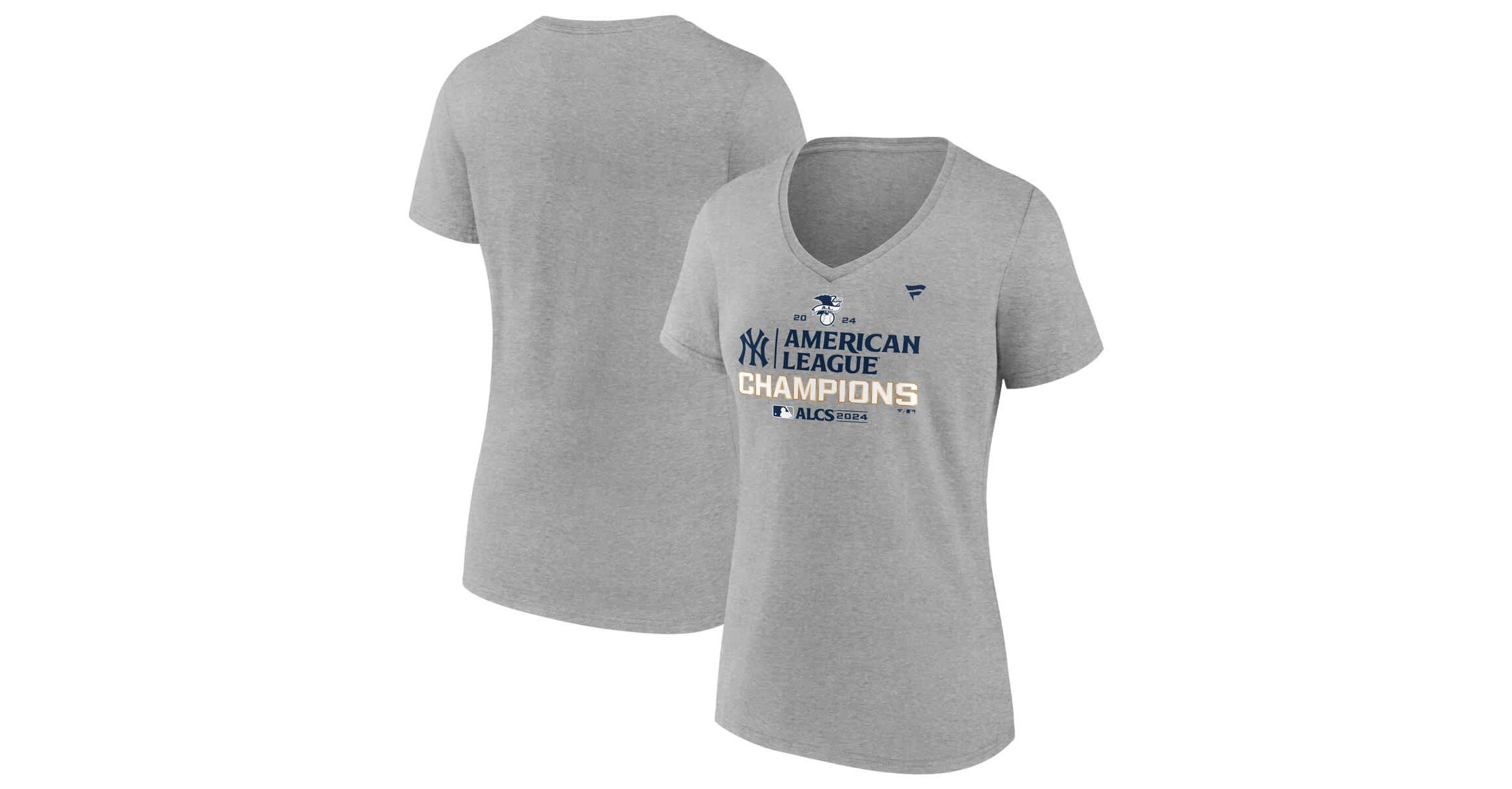 MLB Fanatics New York Yankees 2024 American League s Plus Size Locker Room V-Neck T-Shirt