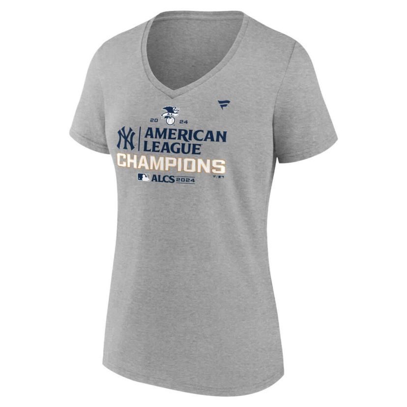 MLB Fanatics New York Yankees 2024 American League s Plus Size Locker Room V-Neck T-Shirt