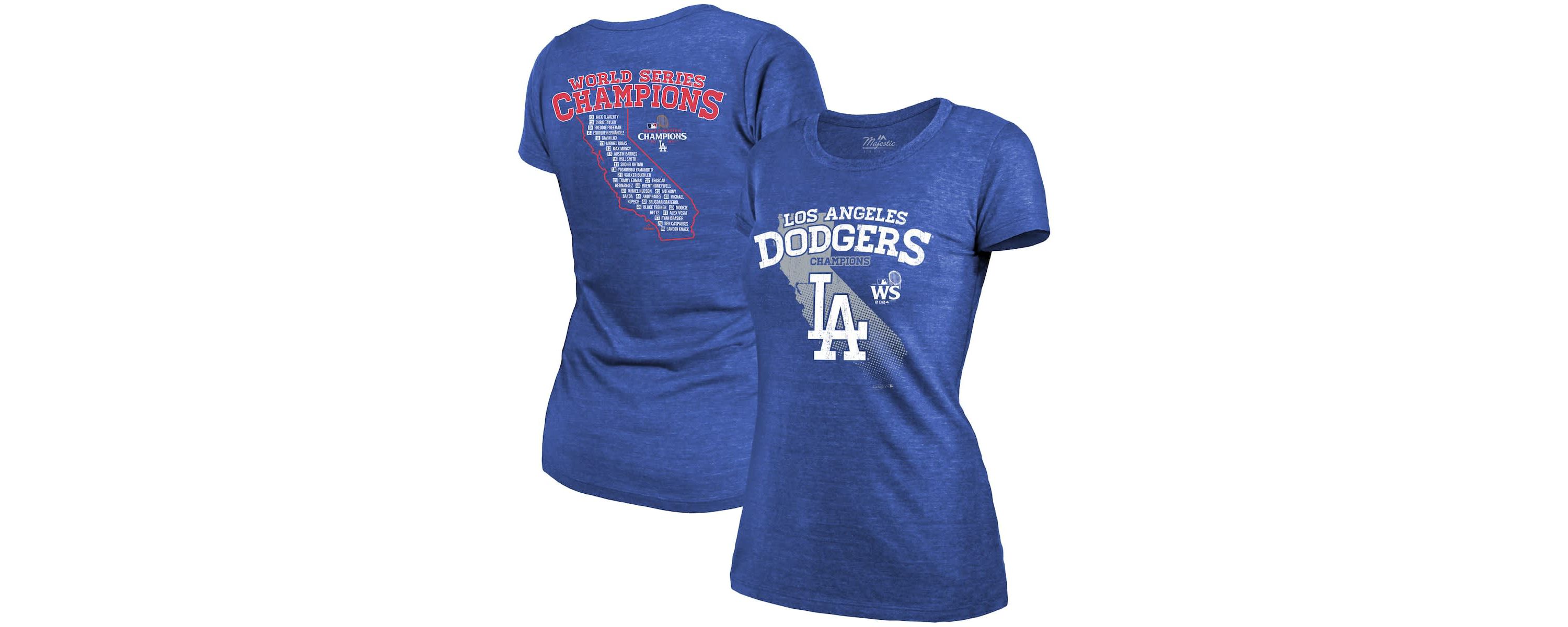 MLB Los Angeles Dodgers 2024 World Series s Tri-Blend Roster T-Shirt