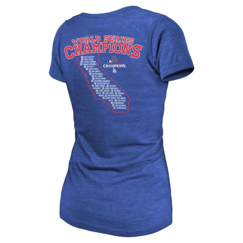 MLB Los Angeles Dodgers 2024 World Series s Tri-Blend Roster T-Shirt