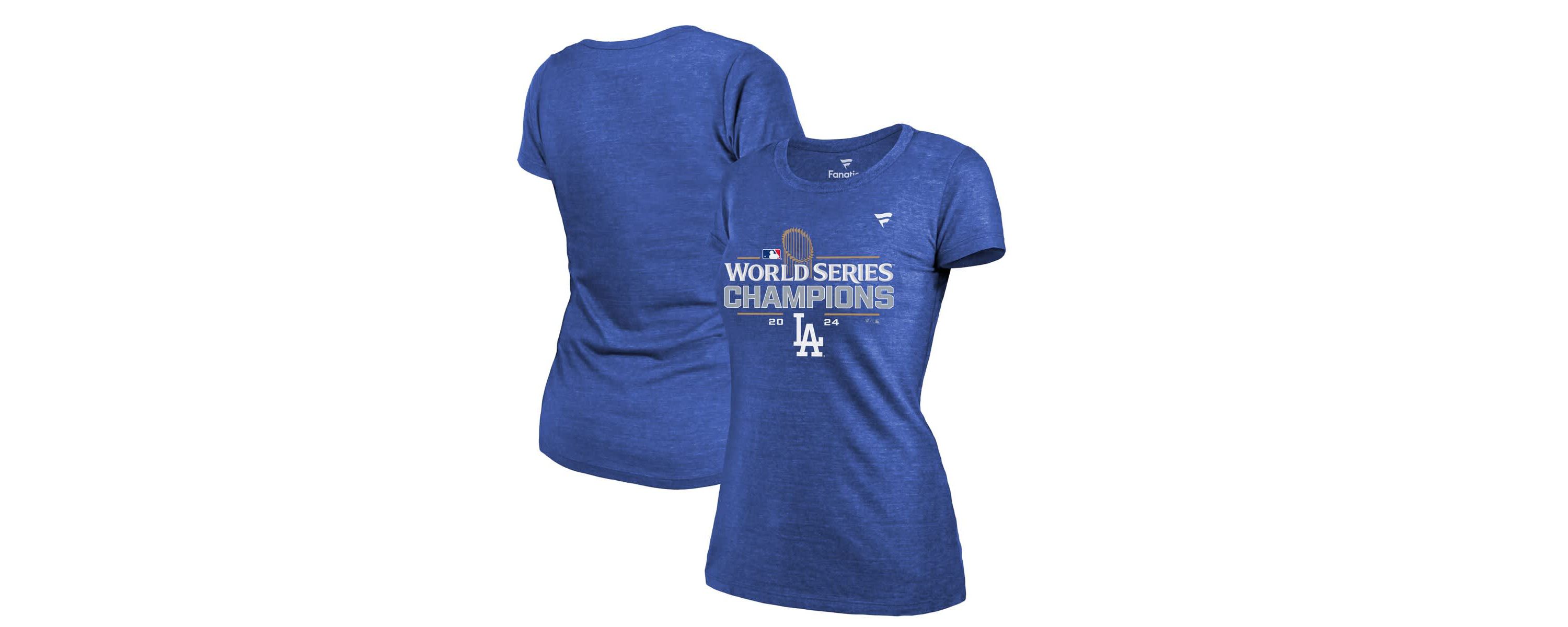 MLB Fanatics Los Angeles Dodgers 2024 World Series s Locker Room Tri-Blend T-Shirt