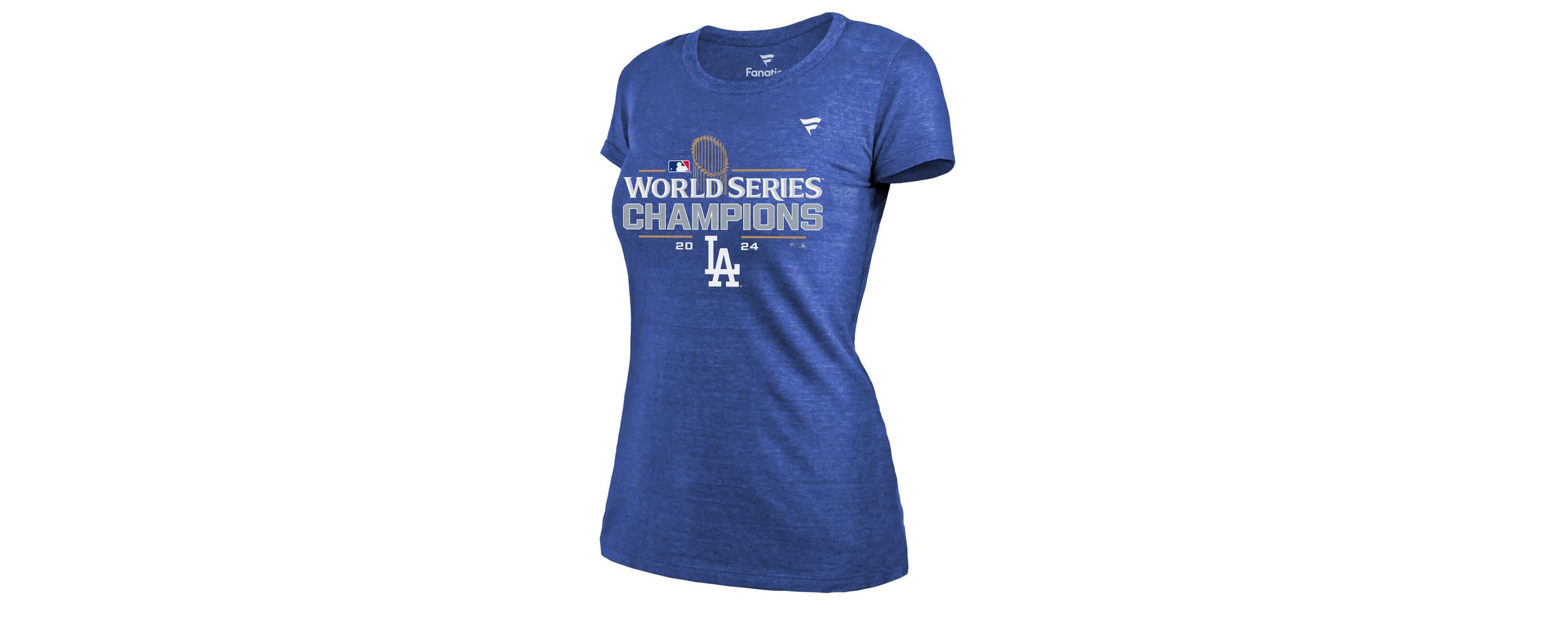 MLB Fanatics Los Angeles Dodgers 2024 World Series s Locker Room Tri-Blend T-Shirt