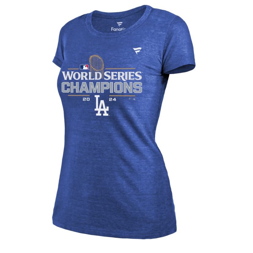 MLB Fanatics Los Angeles Dodgers 2024 World Series s Locker Room Tri-Blend T-Shirt